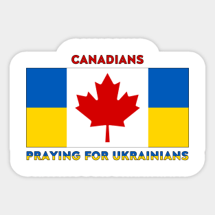 Canadians Praying for Ukrainians Sticker